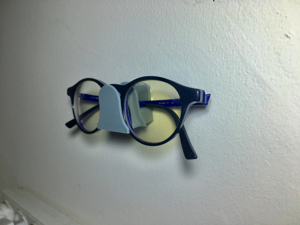3D printed wall mount holder for eyeglasses and sunglasses storage