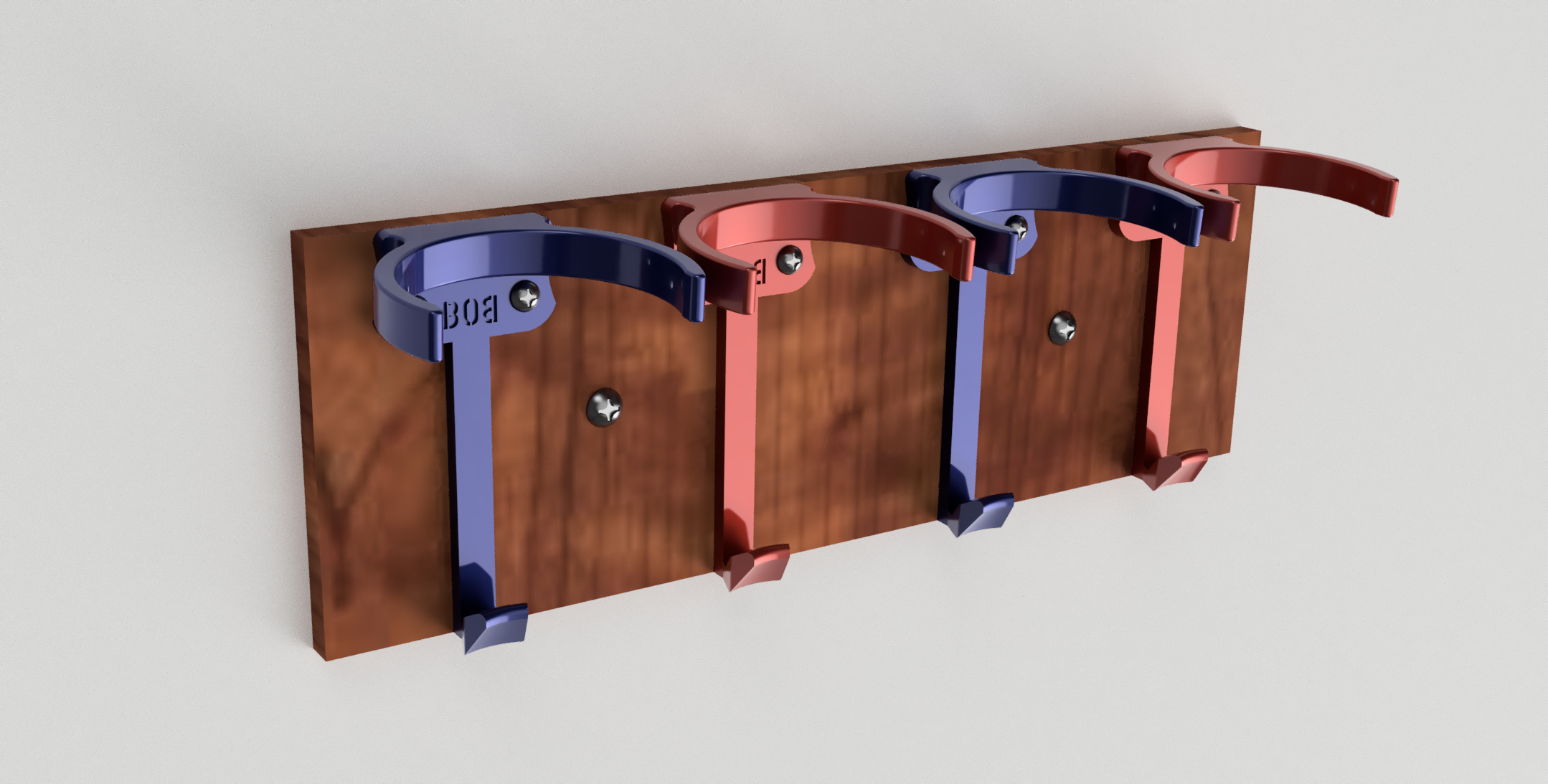 3D printed snap-in spray can holder mounted on a wall for garage and workshop storage