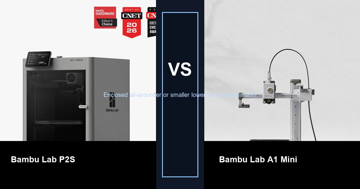 Bambu Lab P2S vs Bambu Lab A1 Mini comparison hero image