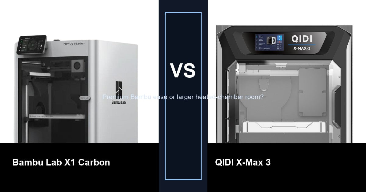 Bambu Lab X1 Carbon vs QIDI X-Max 3 comparison hero image