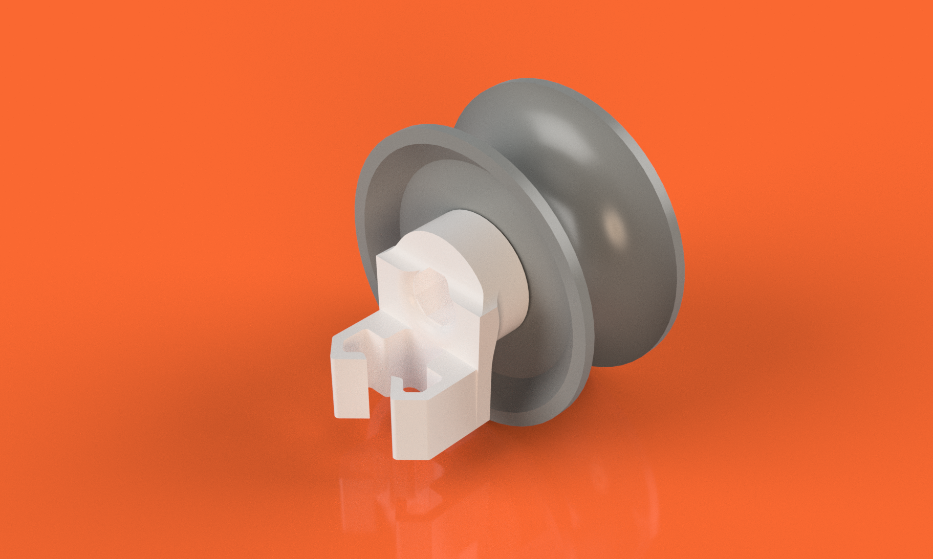 3D printed Bosch dishwasher top rack wheel and clip replacement