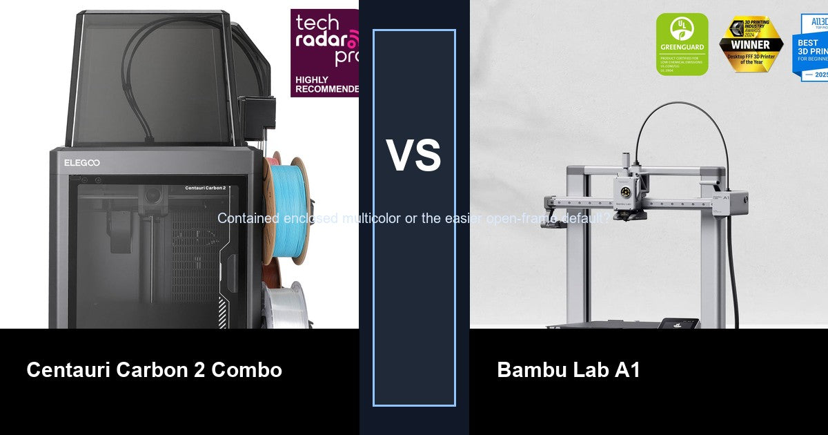 Elegoo Centauri Carbon 2 Combo vs Bambu Lab A1 comparison hero image