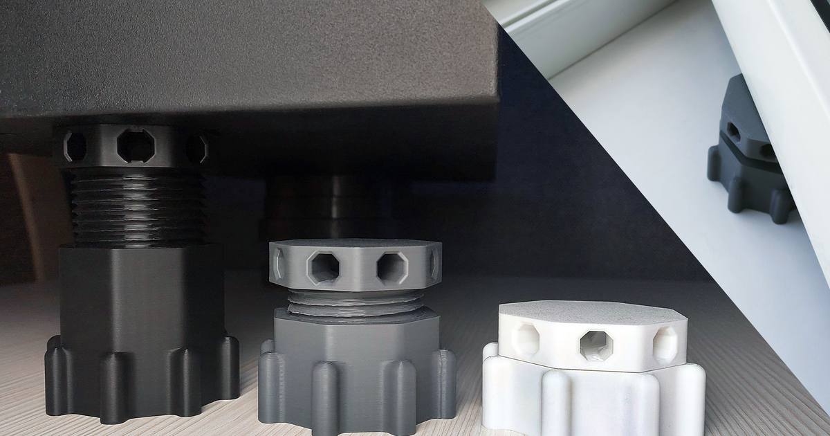 Adjustable Height Support: A 3D Printed Screw-Jack Style Support for Furniture, Window Stops, and Temporary Bracing