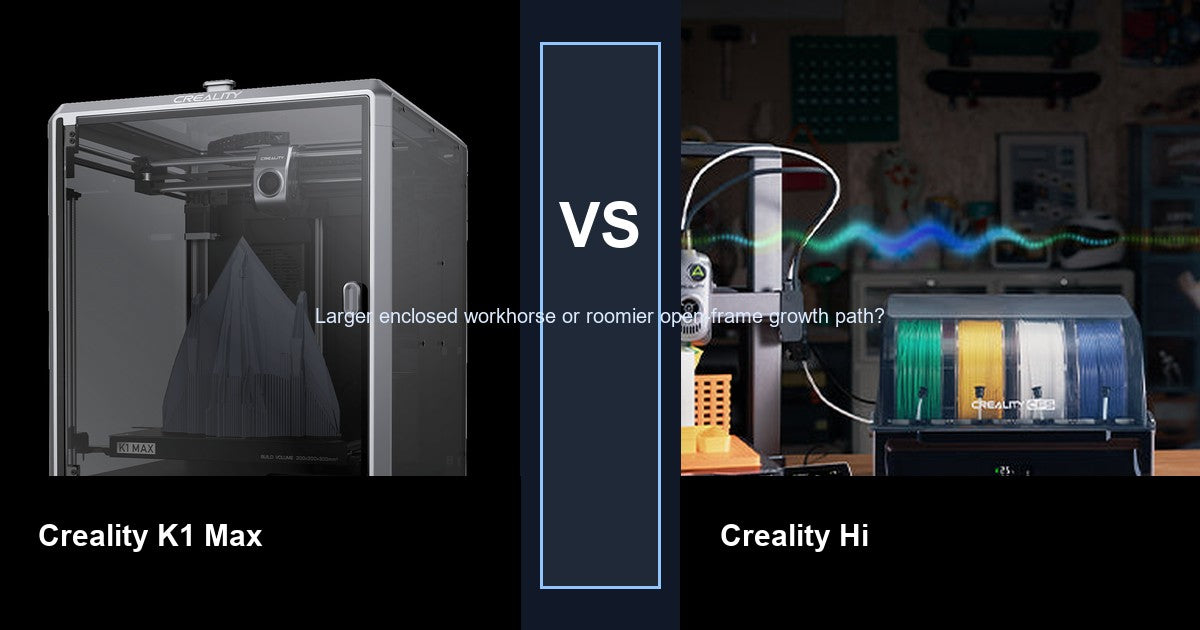 Creality K1 Max vs Creality Hi comparison hero image