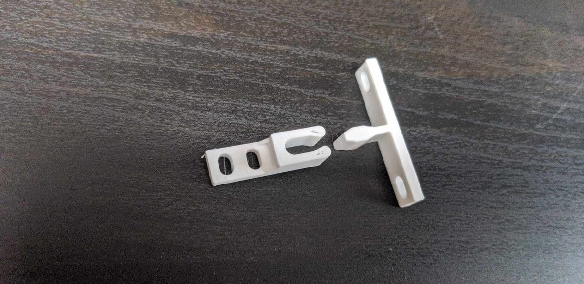 3D printed cabinet door latch clip replacement part