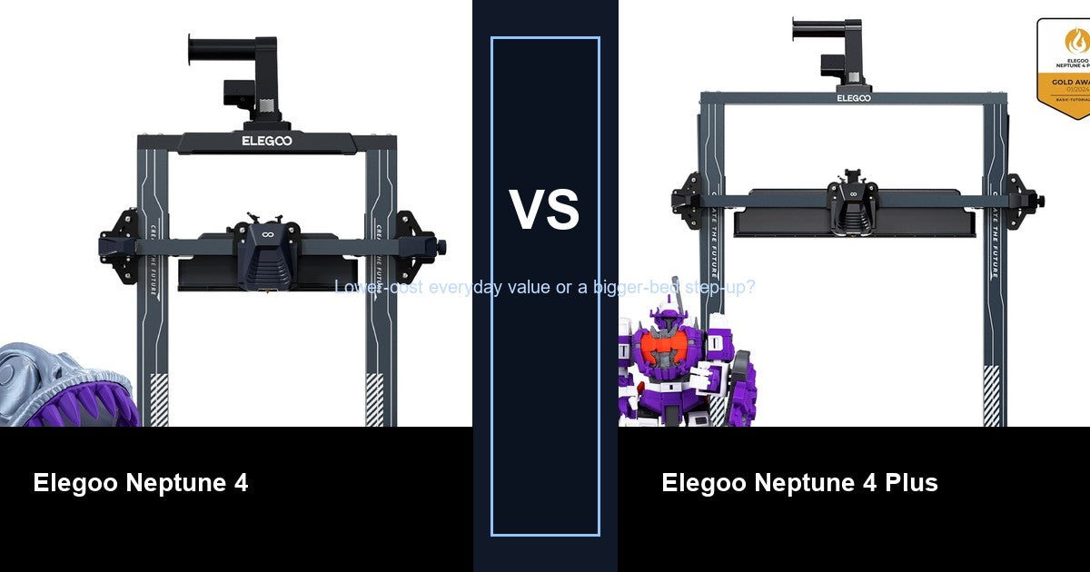 Elegoo Neptune 4 vs Elegoo Neptune 4 Plus comparison hero image