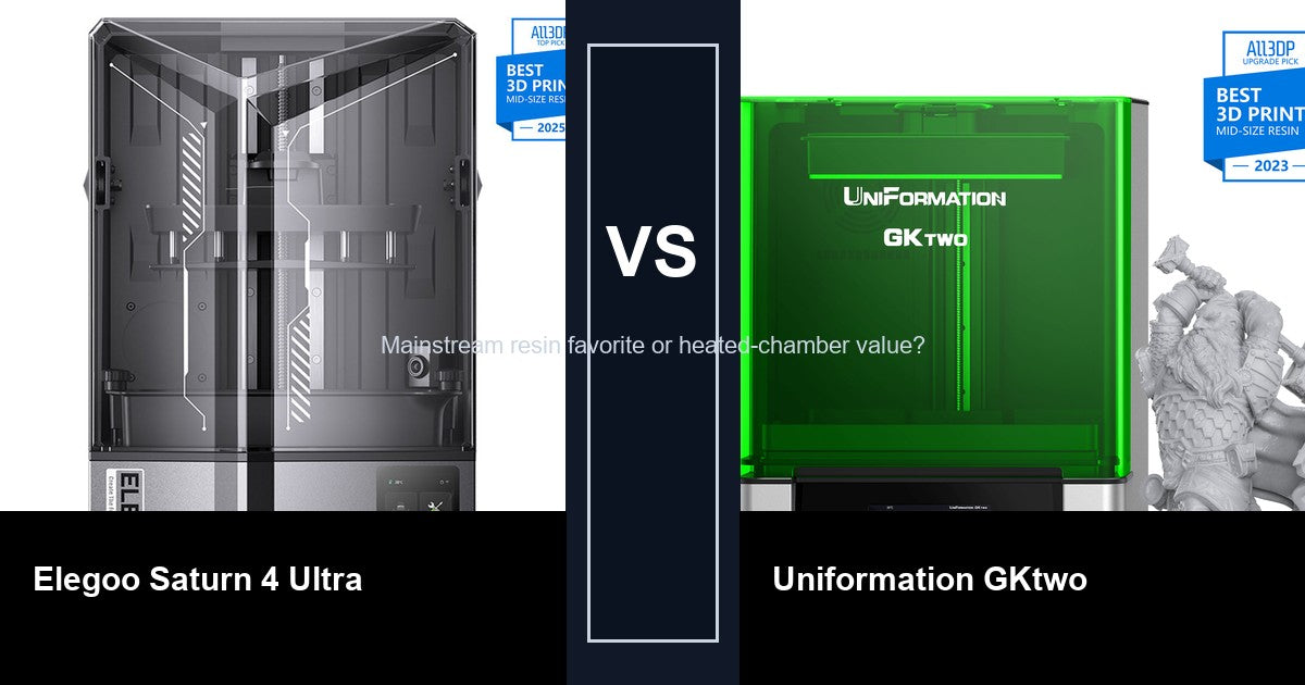 Elegoo Saturn 4 Ultra vs Uniformation GKtwo comparison hero image