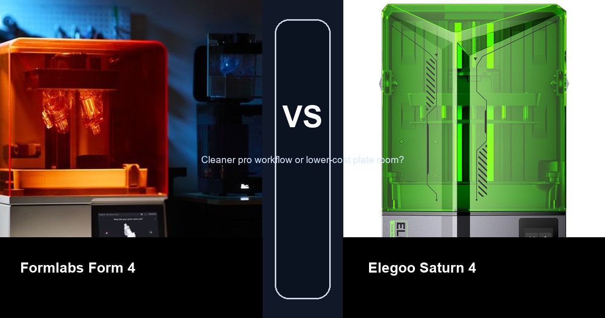 Formlabs Form 4 vs Elegoo Saturn 4 comparison hero image