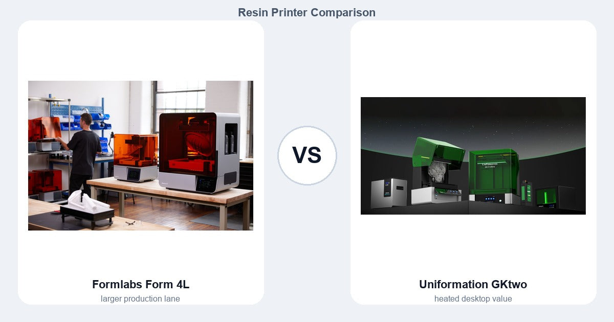 Formlabs Form 4L vs Uniformation GKtwo comparison hero image