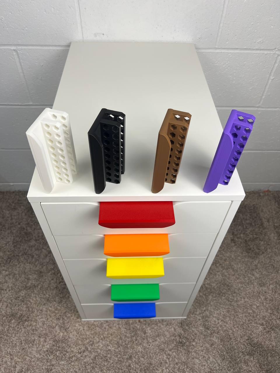 JCSFY IKEA-inspired Alex drawer handles installed on an Alex drawer unit