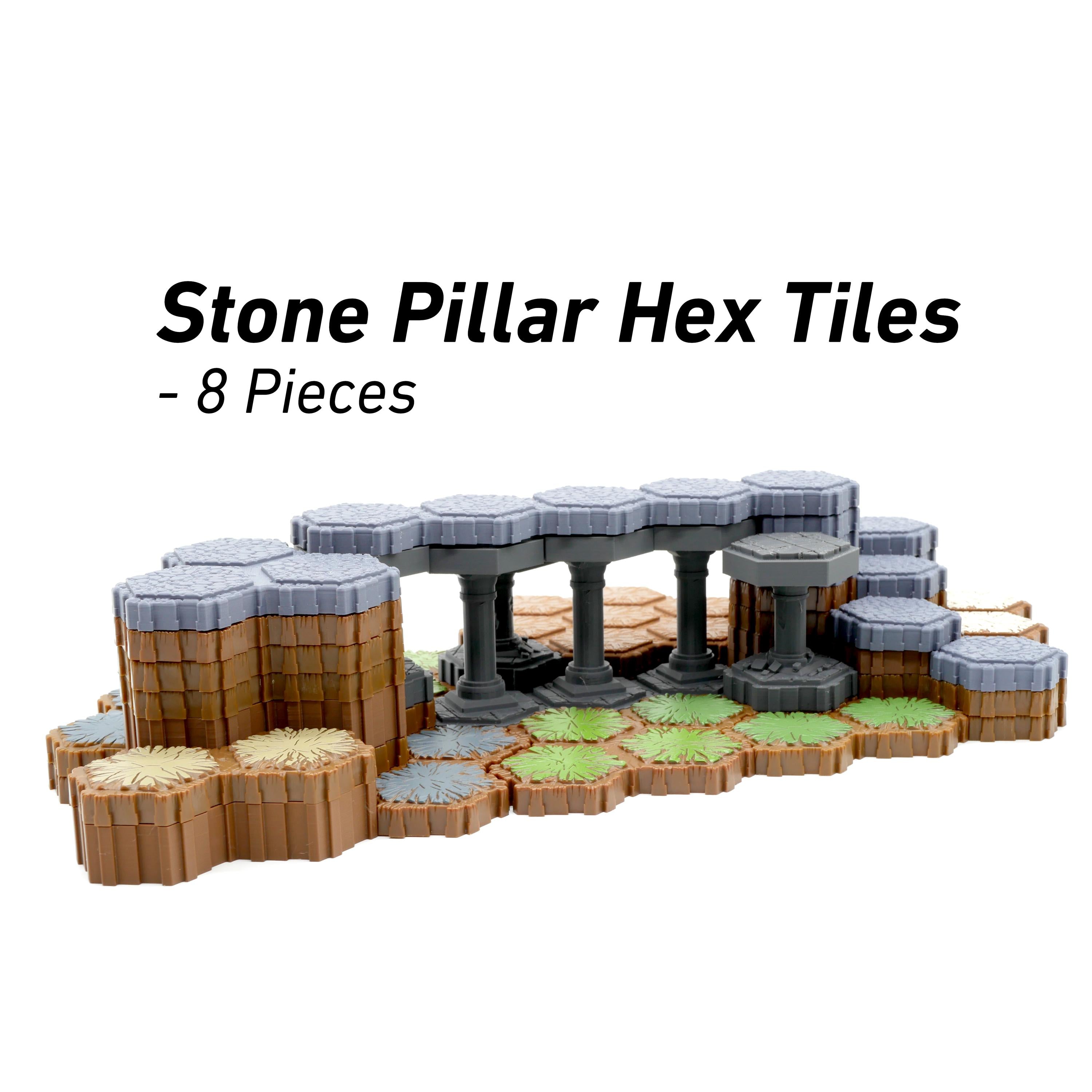 JCSFY Heroscape stone pillars single-hex terrain obstacle set