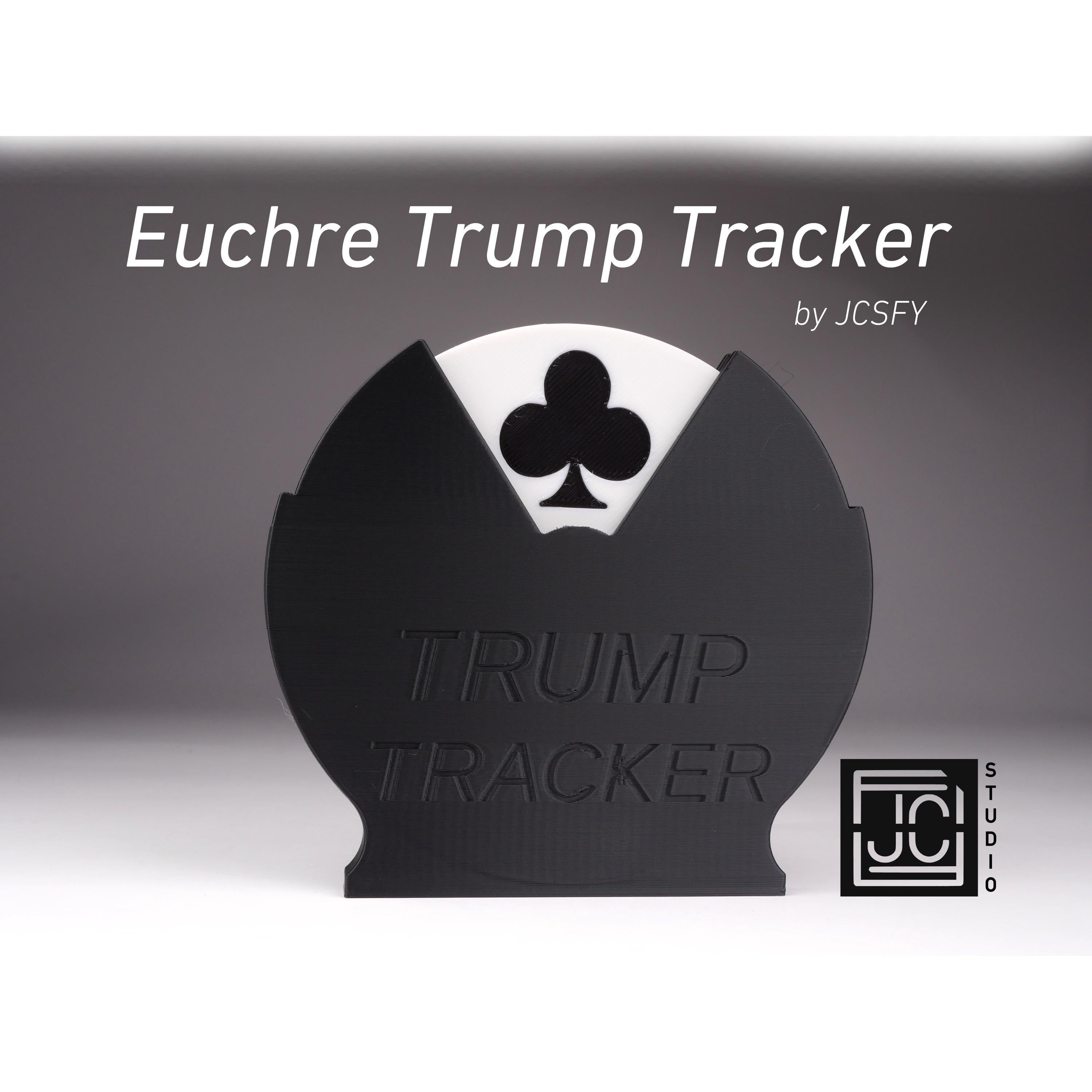 JCSFY Euchre trump tracker spinning wheel shown in the Etsy listing hero image