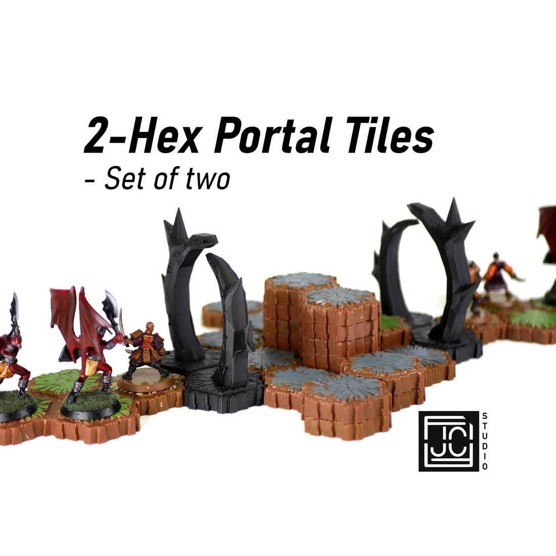 JCSFY HeroScape-compatible Viking Portal terrain piece shown in the Etsy listing hero image