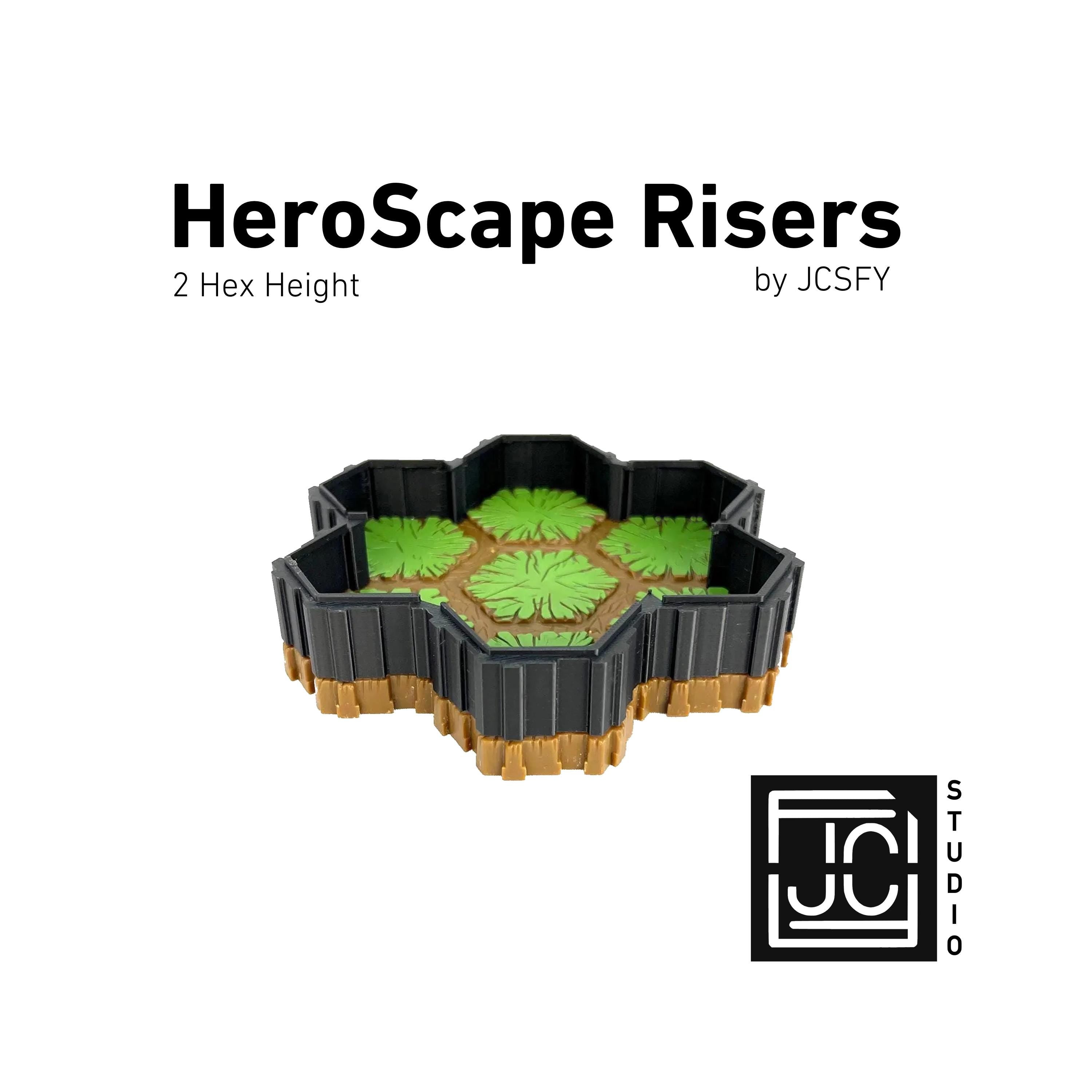 JCSFY Heroscape riser pieces shown in the Etsy listing hero image