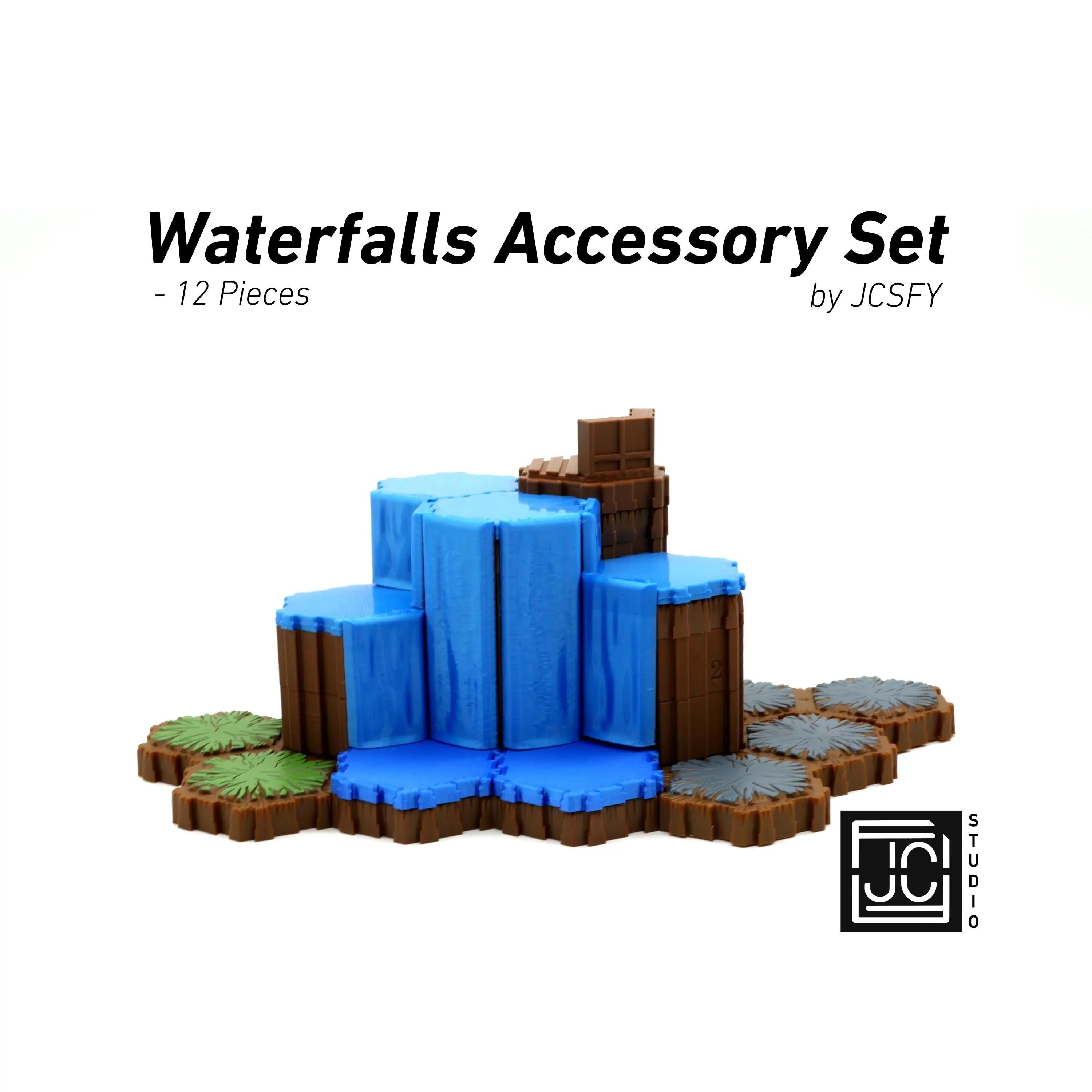JCSFY Heroscape-compatible waterfall terrain feature