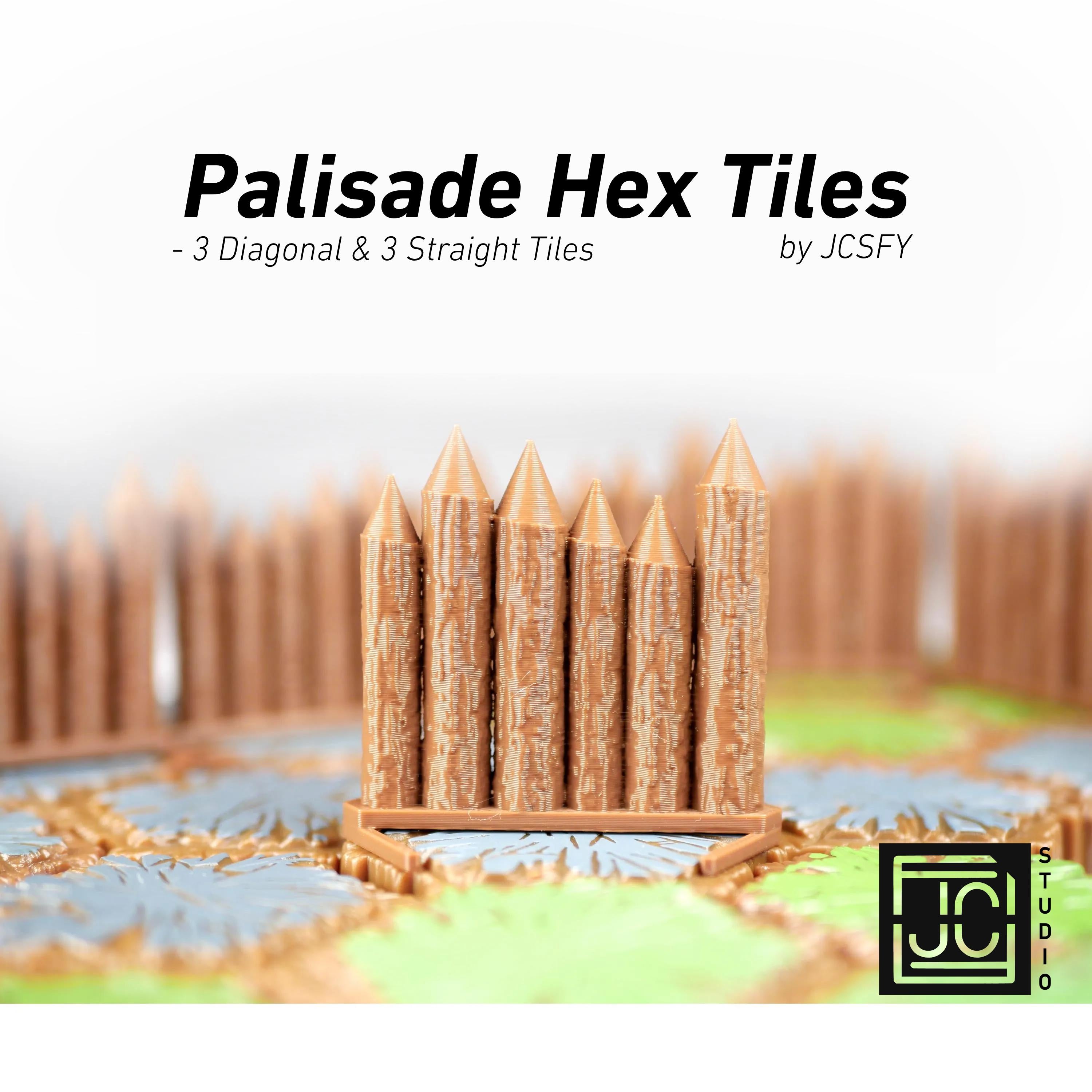 JCSFY Heroscape palisades obstacle pieces shown in the Etsy listing hero image