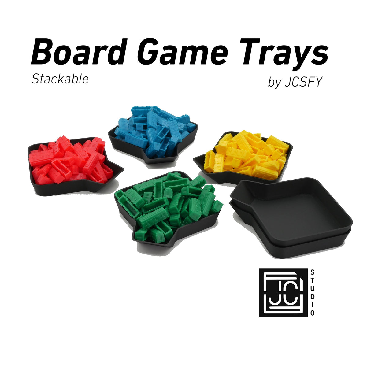 JCSFY board game piece trays shown in the Etsy listing hero image