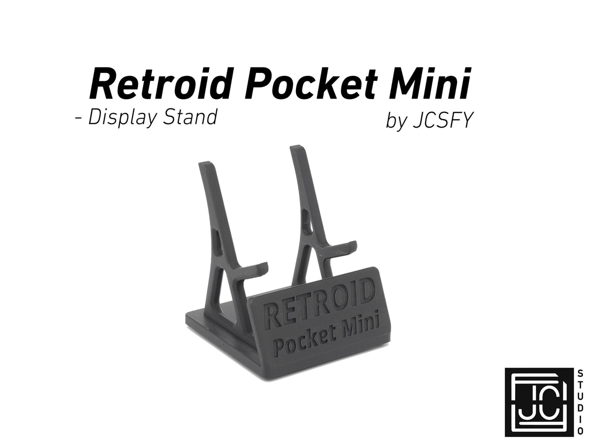 JCSFY Retroid Pocket Mini display stand shown in the Etsy listing hero image
