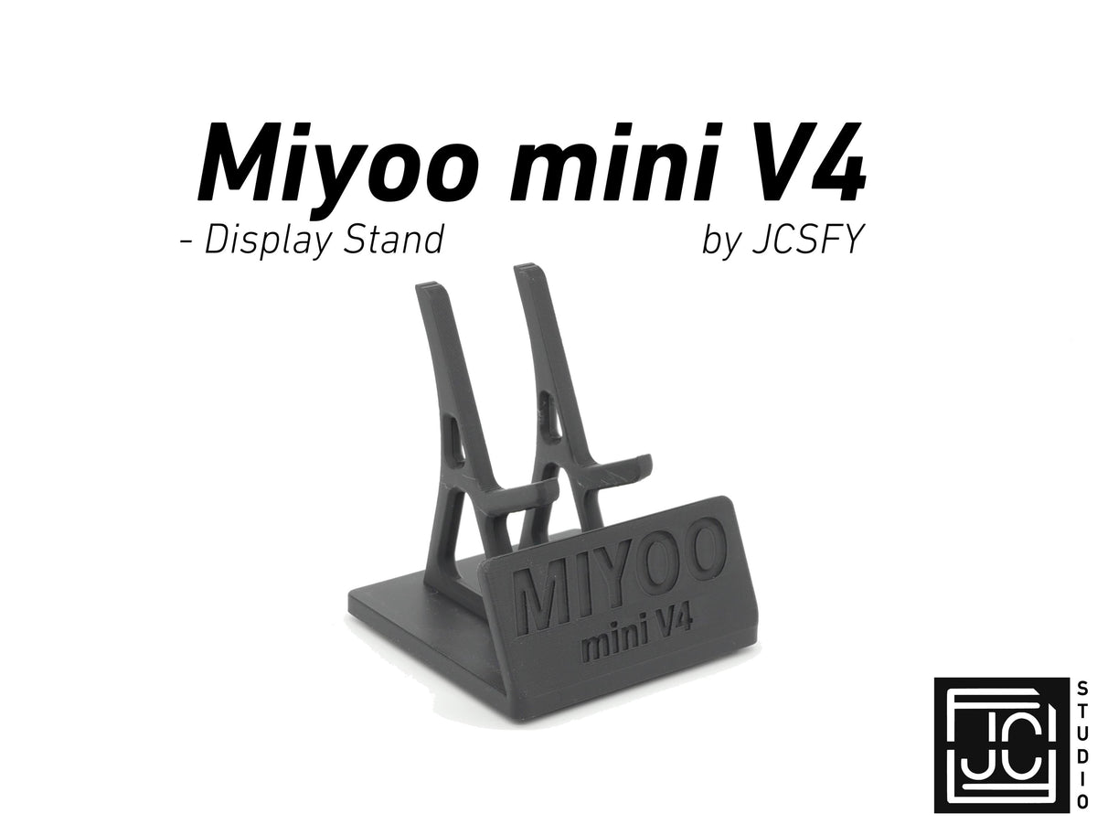 JCSFY Miyoo Mini V4 display stand shown in the Etsy listing hero image
