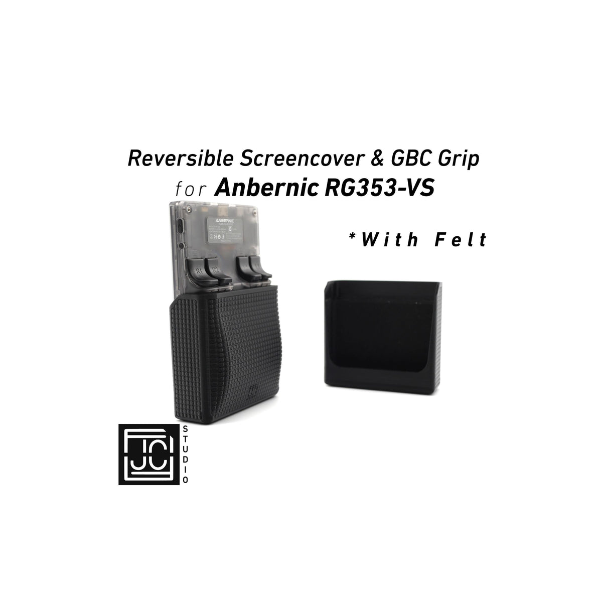JCSFY RG353VS reversible grip and screen cover shown in the Etsy listing hero image