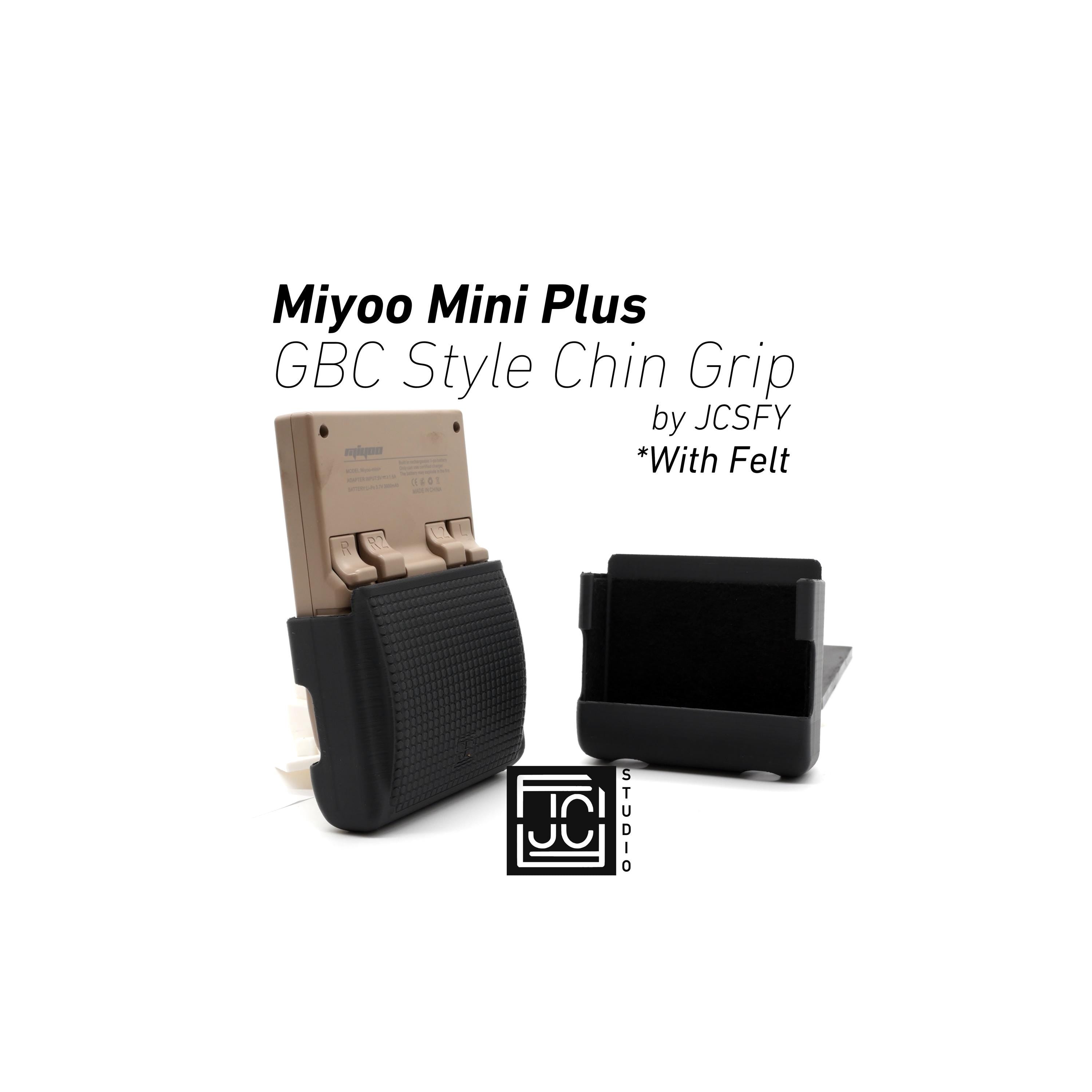 JCSFY Miyoo Mini Plus GBC style chin grip and reversible screen cover