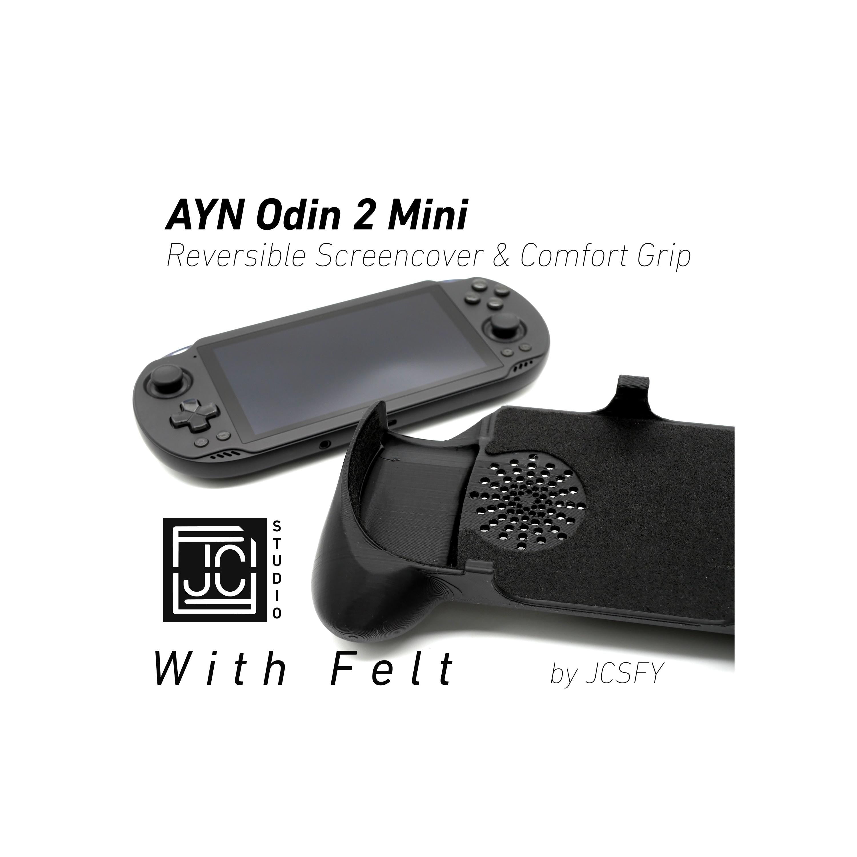 JCSFY felt-lined grip and reversible screen cover for the AYN Odin 2 Mini handheld