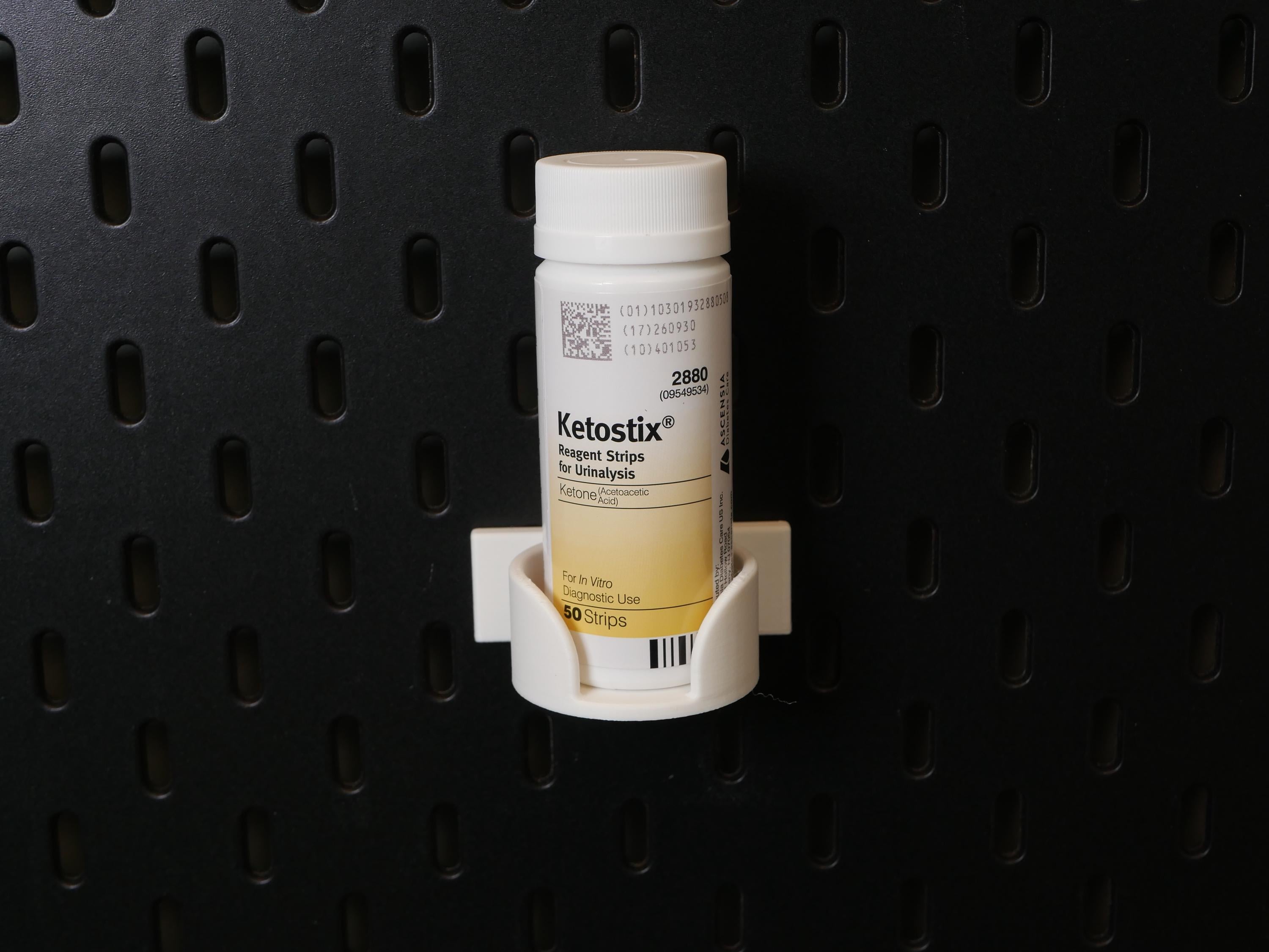 JCSFY IKEA Skadis ketone test strip bottle holder shown in the Etsy listing hero image