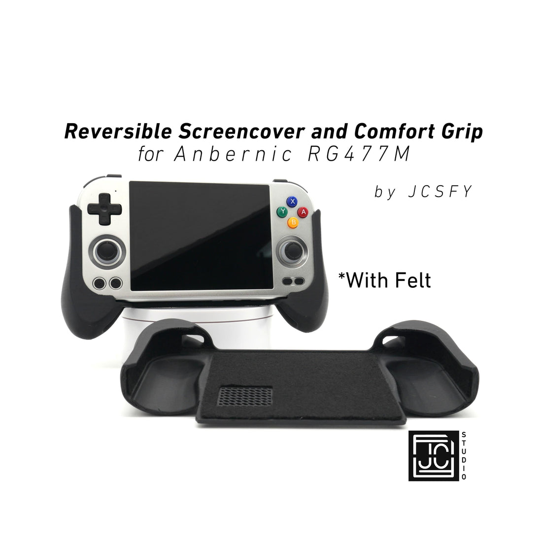 JCSFY thick comfort grip for the Anbernic RG477M handheld