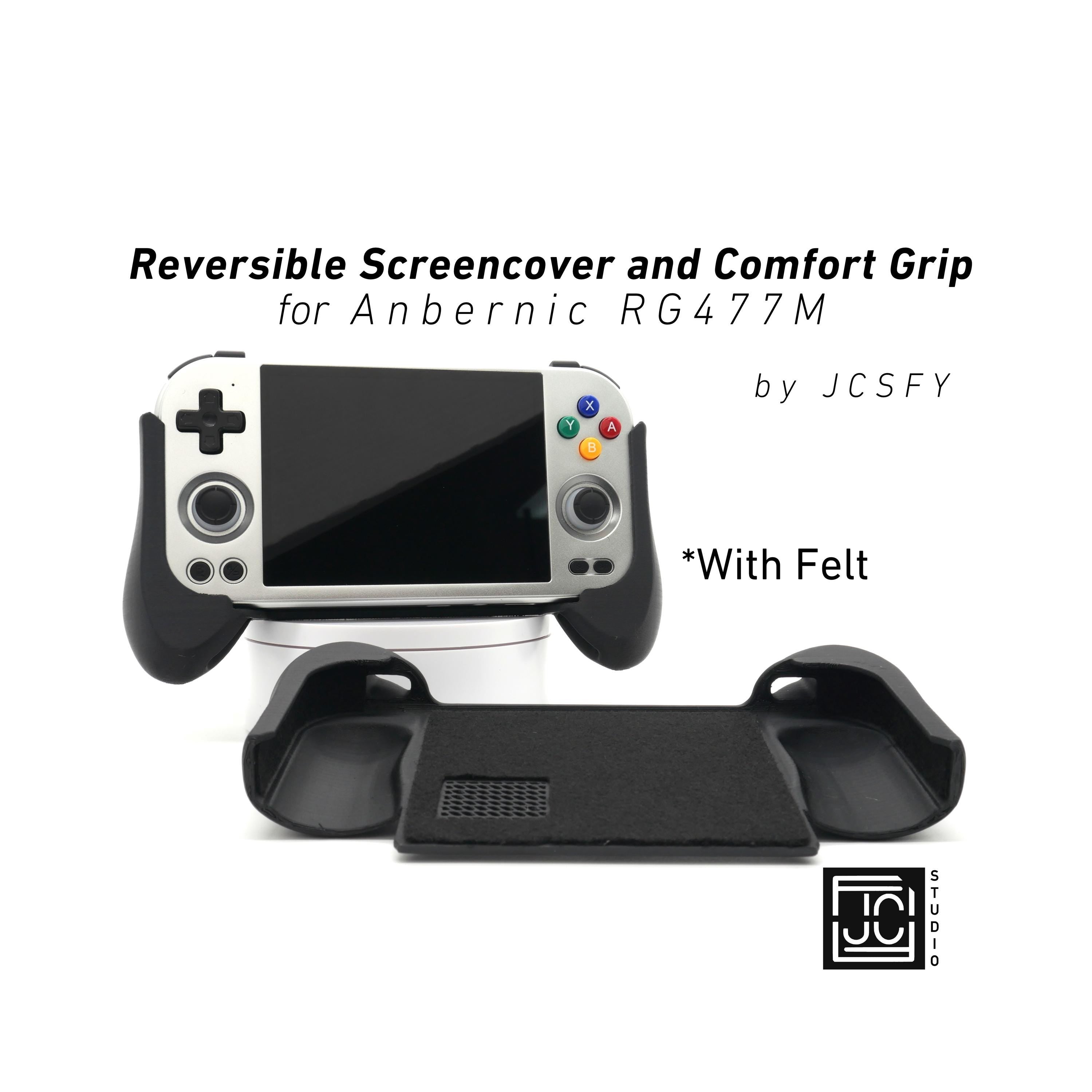 JCSFY thick comfort grip for the Anbernic RG477M handheld