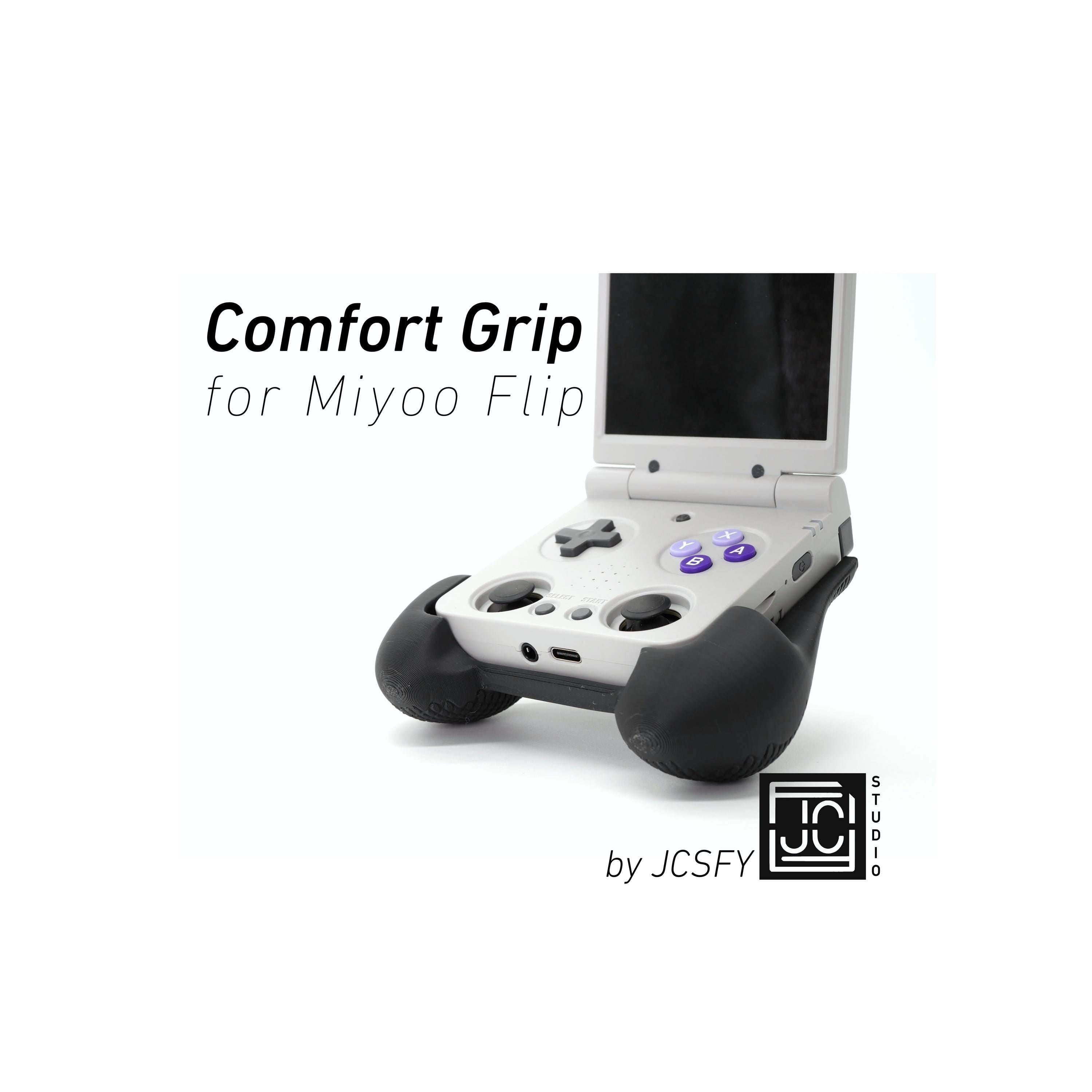 JCSFY Miyoo Flip grip accessory shown on the handheld device