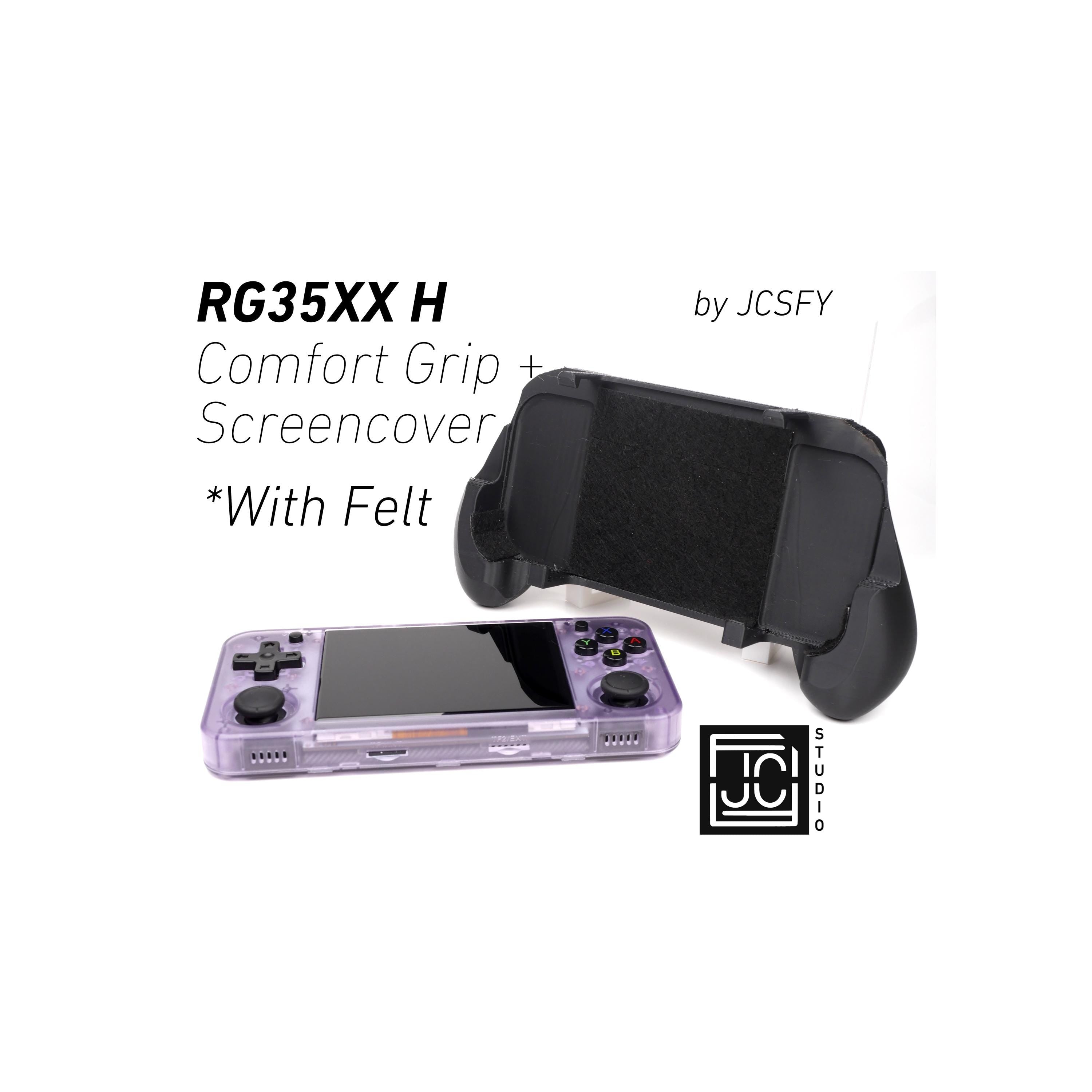 JCSFY Anbernic RG35XX-H 2-in-1 grip and screen cover shown in the Etsy listing hero image