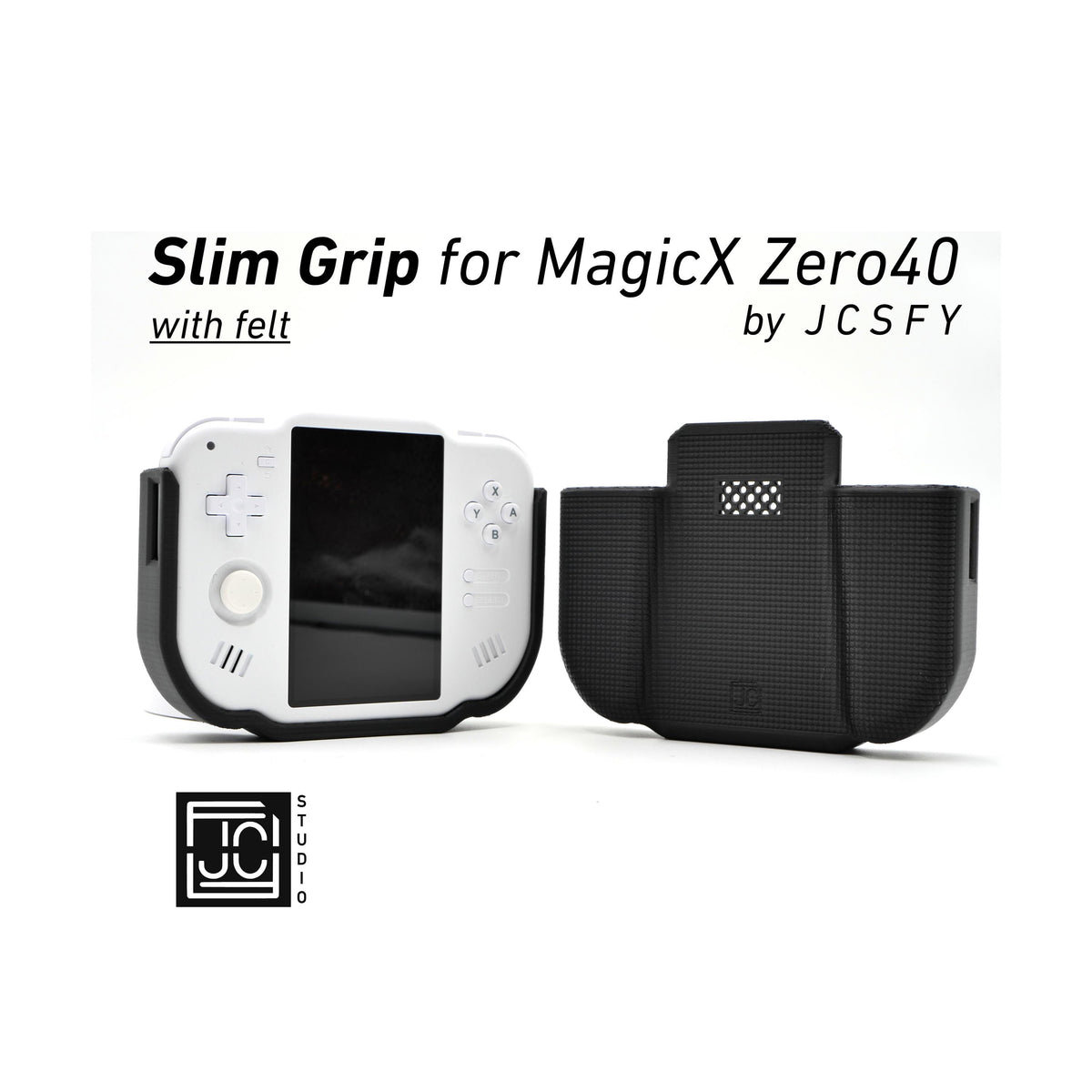 JCSFY MagicX Zero40 XU slim grip and screen cover shown in the Etsy listing hero image