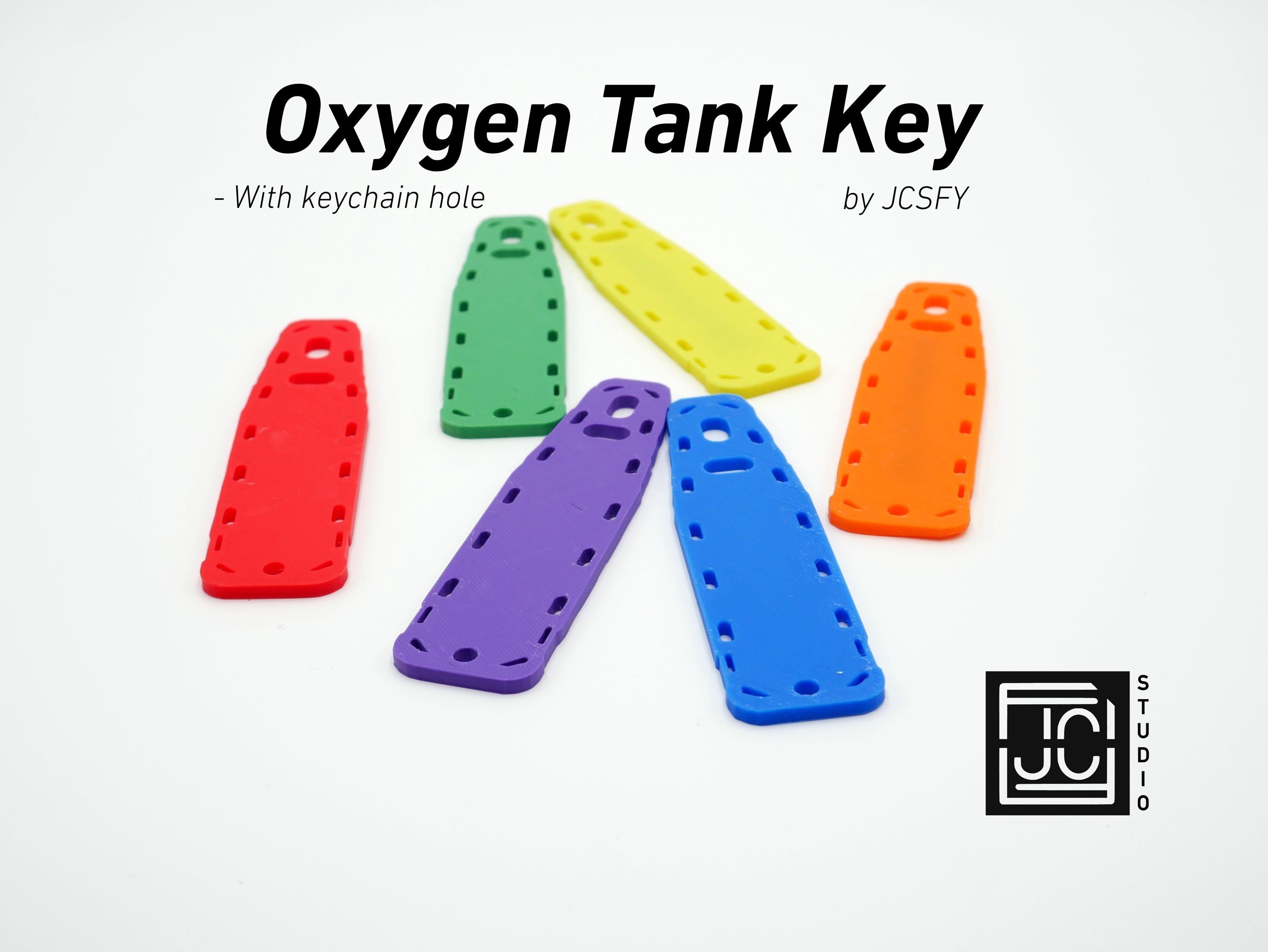 JCSFY medical backboard oxygen tank key shown in the Etsy listing hero image