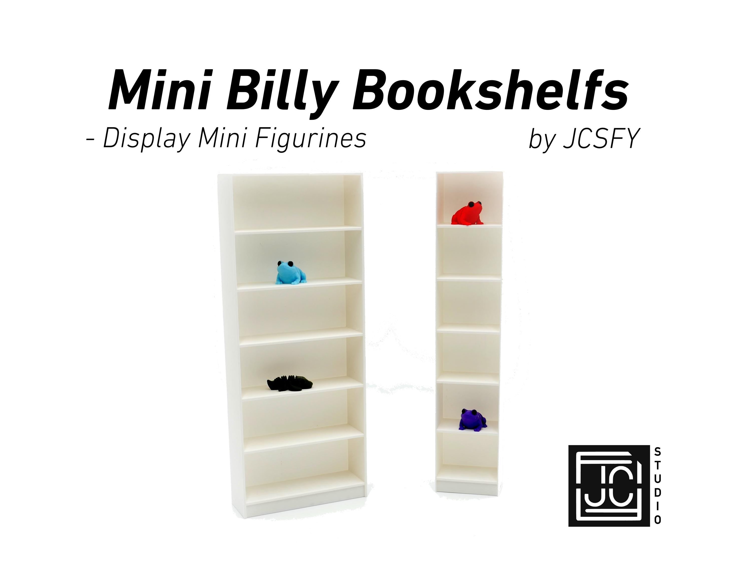JCSFY mini IKEA Billy bookshelf set used as a shelf-within-a-shelf display from the Etsy listing hero image
