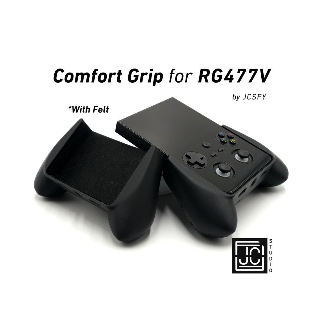JCSFY thick comfort grip for the Anbernic RG477V retro handheld