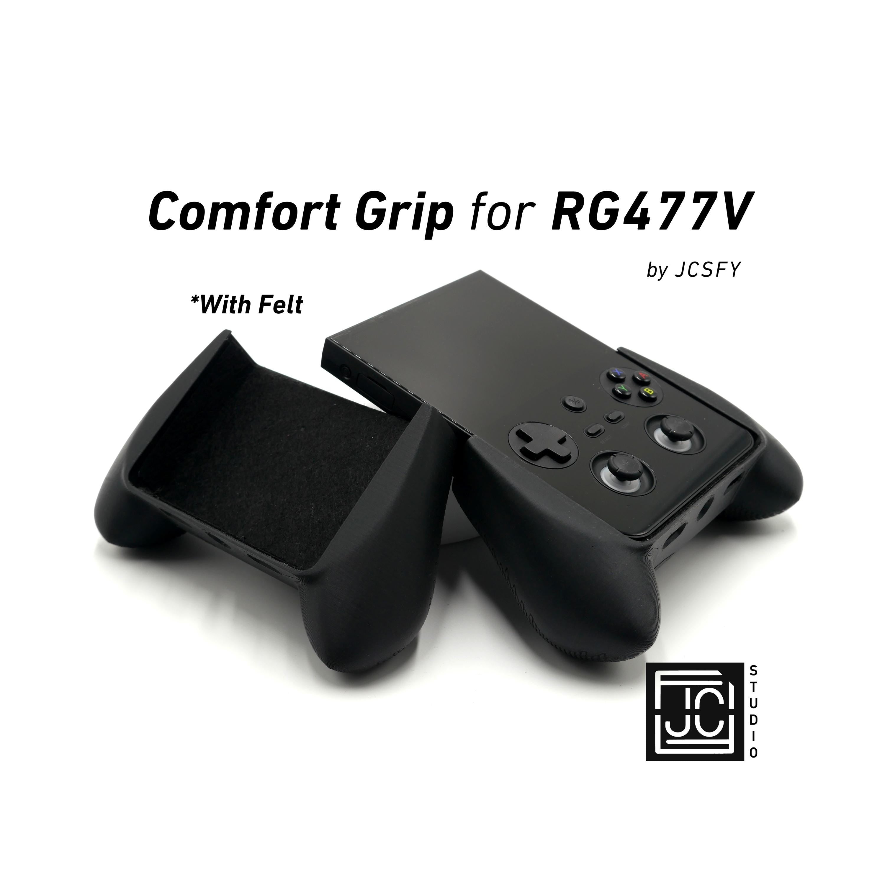 JCSFY thick comfort grip for the Anbernic RG477V retro handheld