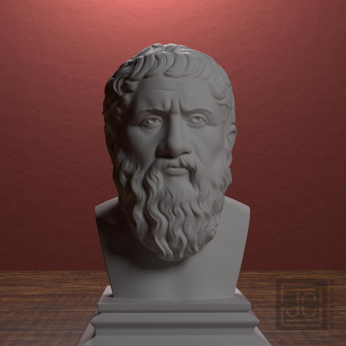 JCSFY Plato bust sculpture for classrooms, libraries, and study-focused spaces