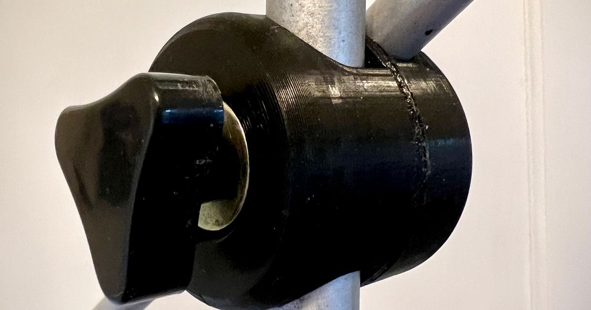3D printed IKEA floor lamp replacement parts for the boom-to-stand connection