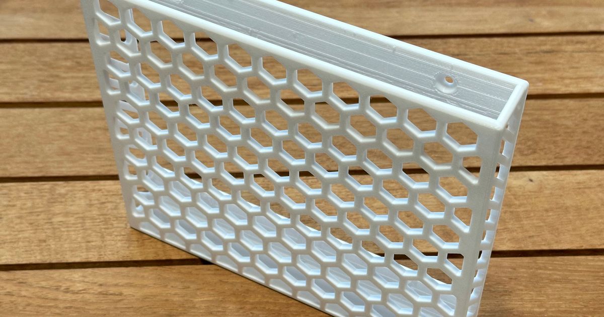 3D printed A4 wall-mounted document holder for paper organization in a kitchen or office