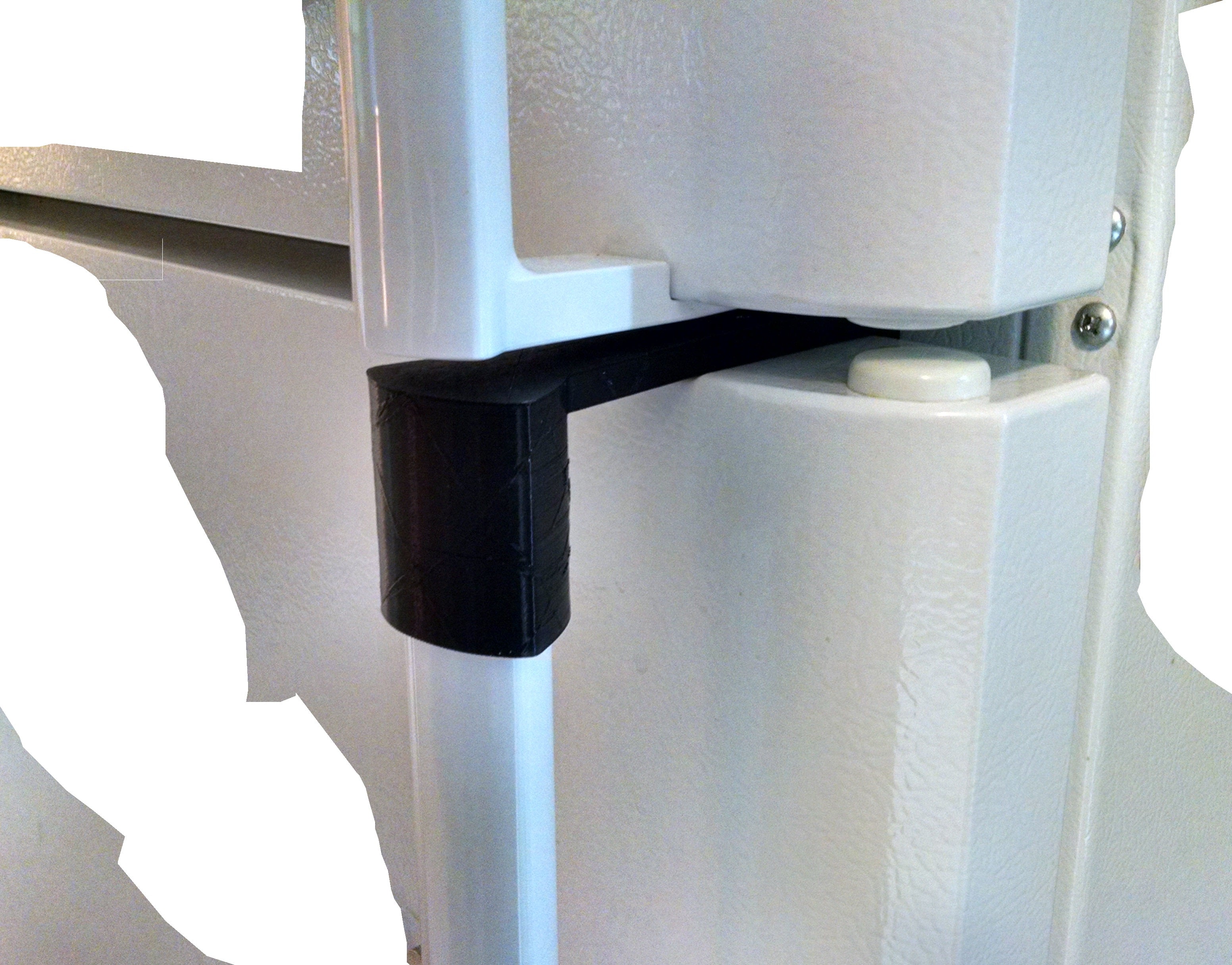 3D printed refrigerator handle bracket used to repair a broken Frigidaire fridge door handle mount