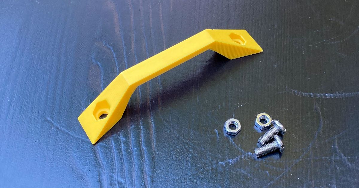 3D printed drawer handle replacement for workshop drawers and utility cabinets