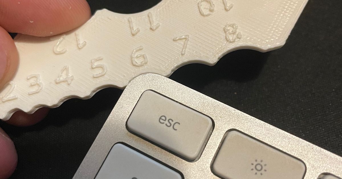 3D printed fillet radius finder gauge for measuring rounded edges