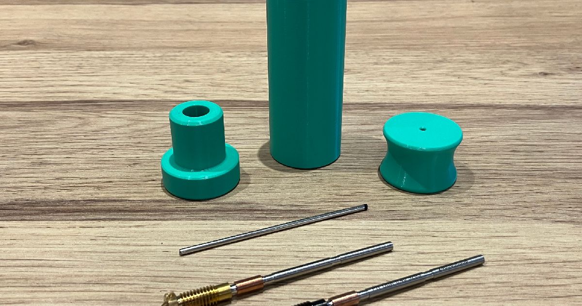 3D printed Nextruder nozzle repair jig for recovering squished Prusa nozzles