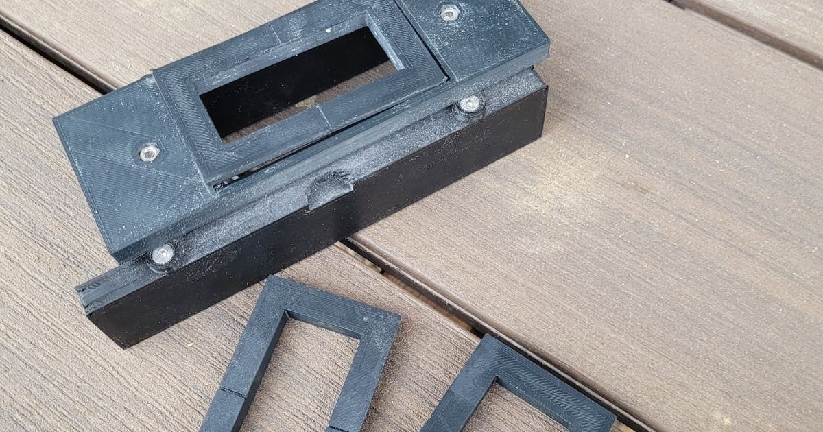 3D printed self-centering door latch jig for cleaner latch mortise routing on door edges