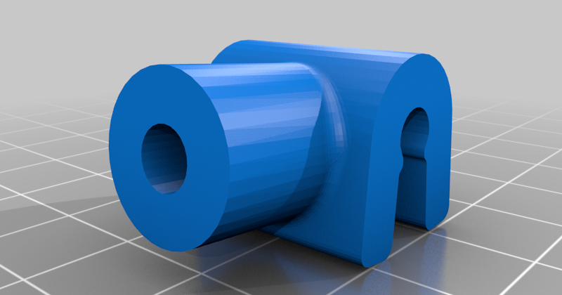 3D printed replacement connector for a Rev-A-Shelf pull-out trash can handle assembly