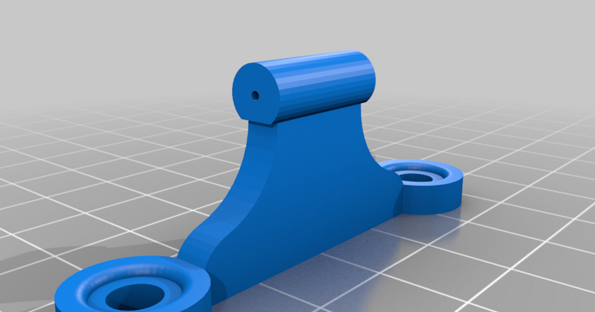 3D printed caravan door holder replacement part mounted on a camper door stay