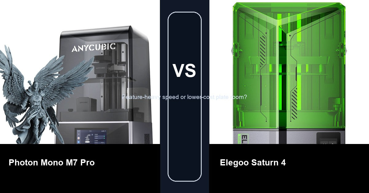 Anycubic Photon Mono M7 Pro vs Elegoo Saturn 4 comparison hero image