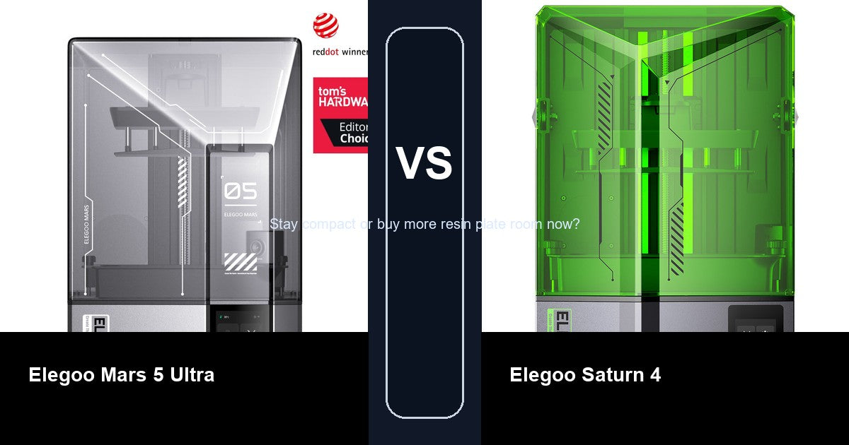 Elegoo Mars 5 Ultra vs Elegoo Saturn 4 comparison hero image