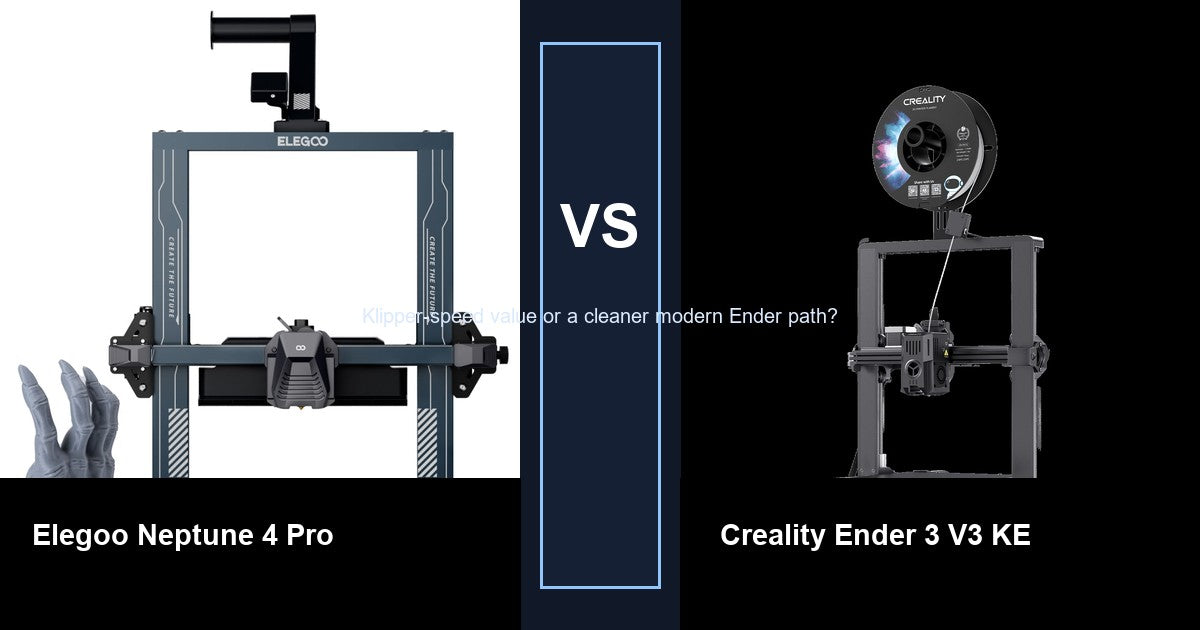 Elegoo Neptune 4 Pro vs Creality Ender 3 V3 KE comparison hero image
