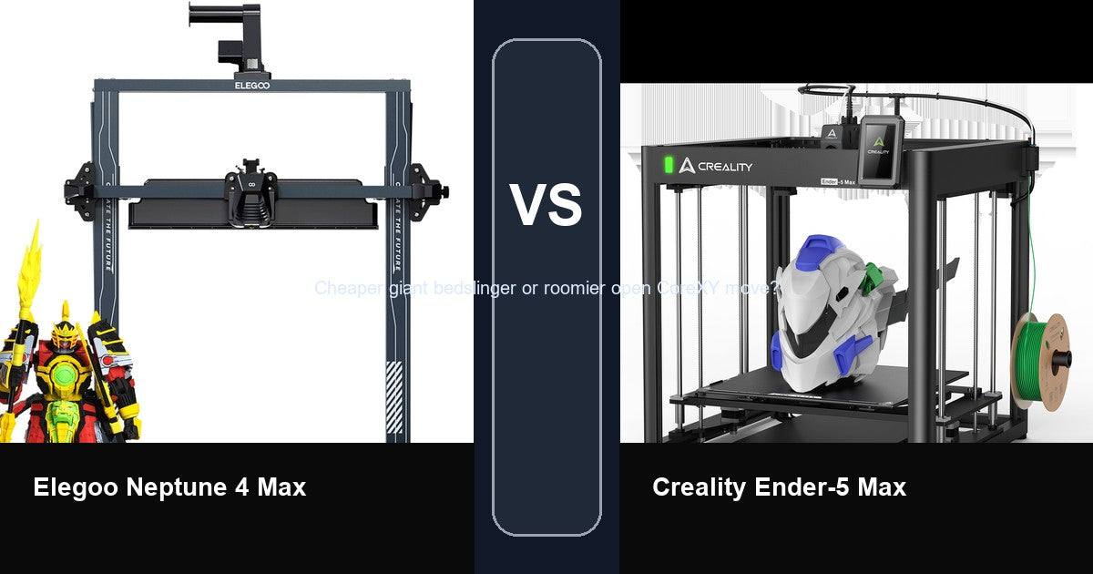 Elegoo Neptune 4 Max vs Creality Ender-5 Max comparison hero image